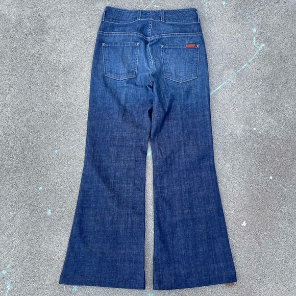 7 For All Mankind 7FAM Center Front Seam Jeans y2k Vintage Style 26 bootcut wide - Picture 2 of 7